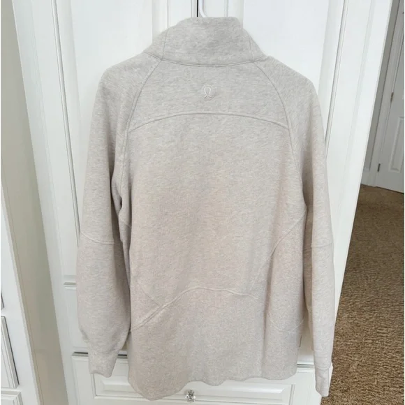 Lululemon Heathered Bone Scuba Half Zip - Picture 2 of 3